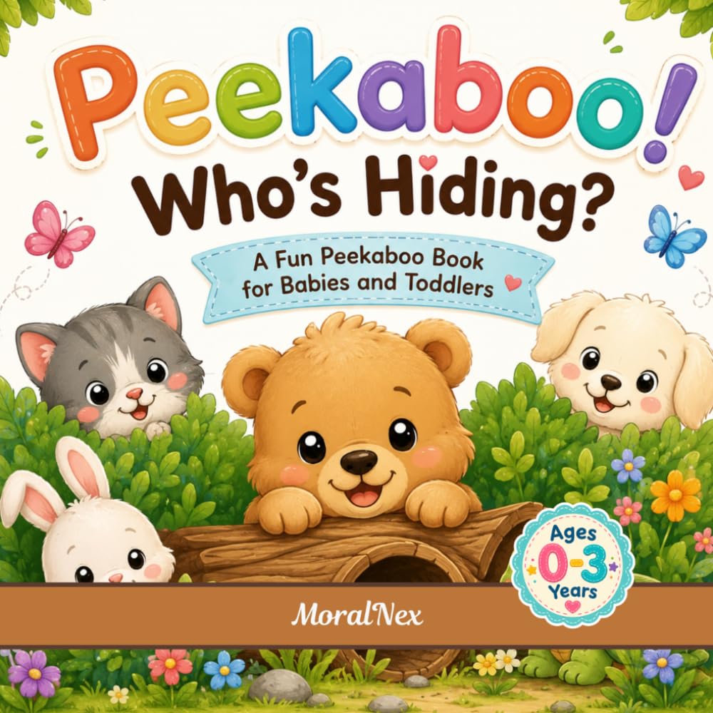 Peekaboo! Who's Hiding?: A Fun Peekaboo Animal Book for Babies & Toddlers Ages 0–3