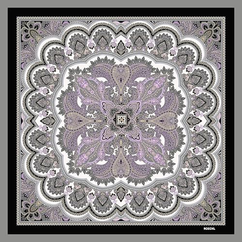Foulard Nicki Roeckl paisley 53x53cm multicolore argenté