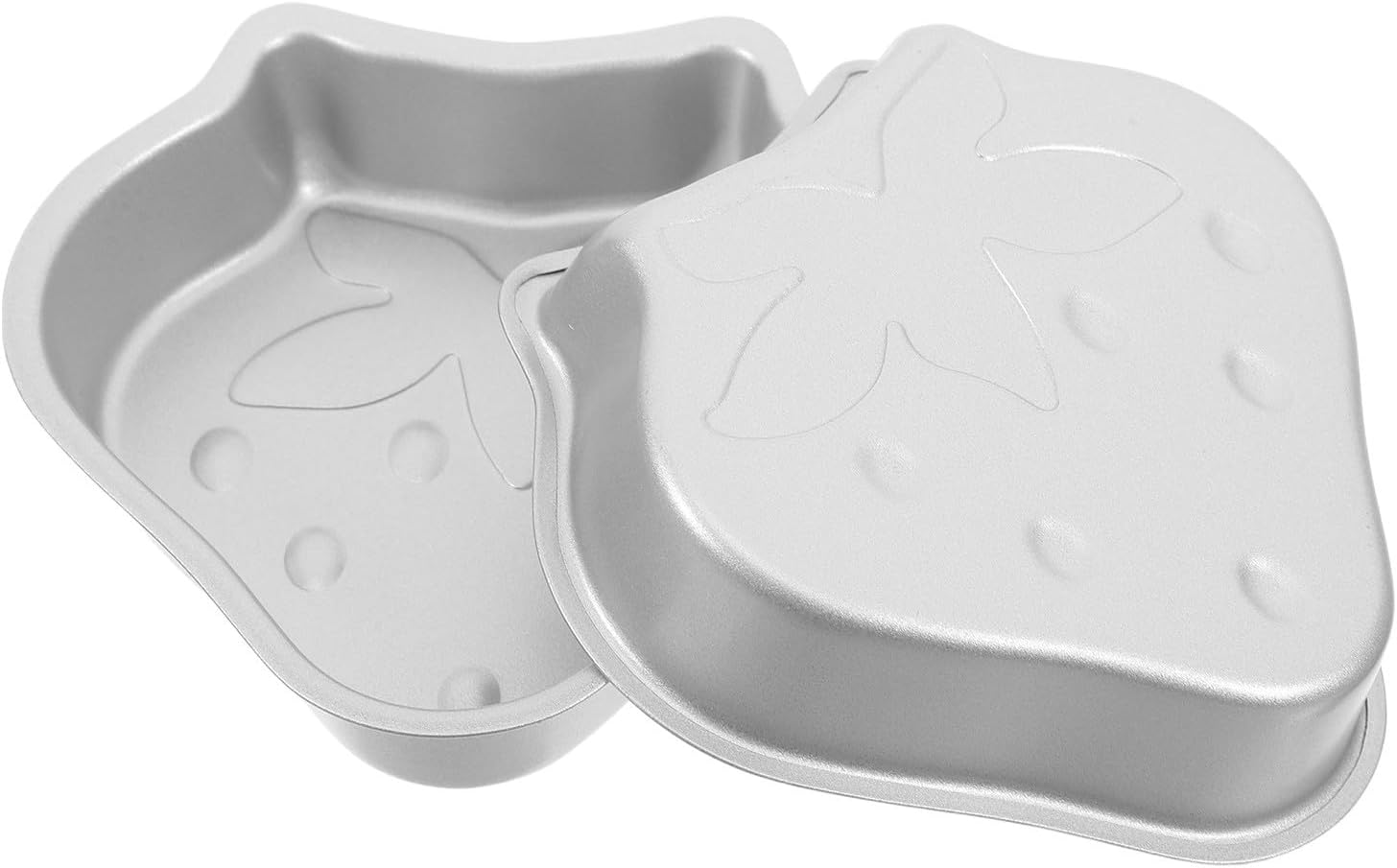 2pcs Strawberry Cake Pan Carbon Steel Mold for Home Baking and Shops