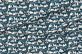 Spoonflower Fabric - Adventure Awaits Regular Boy Mountain Teal Dark Blue Wilderness Printed on Petal Signature Cotton Fabric by The Yard - Sewing Quilting Apparel Crafts Decor
