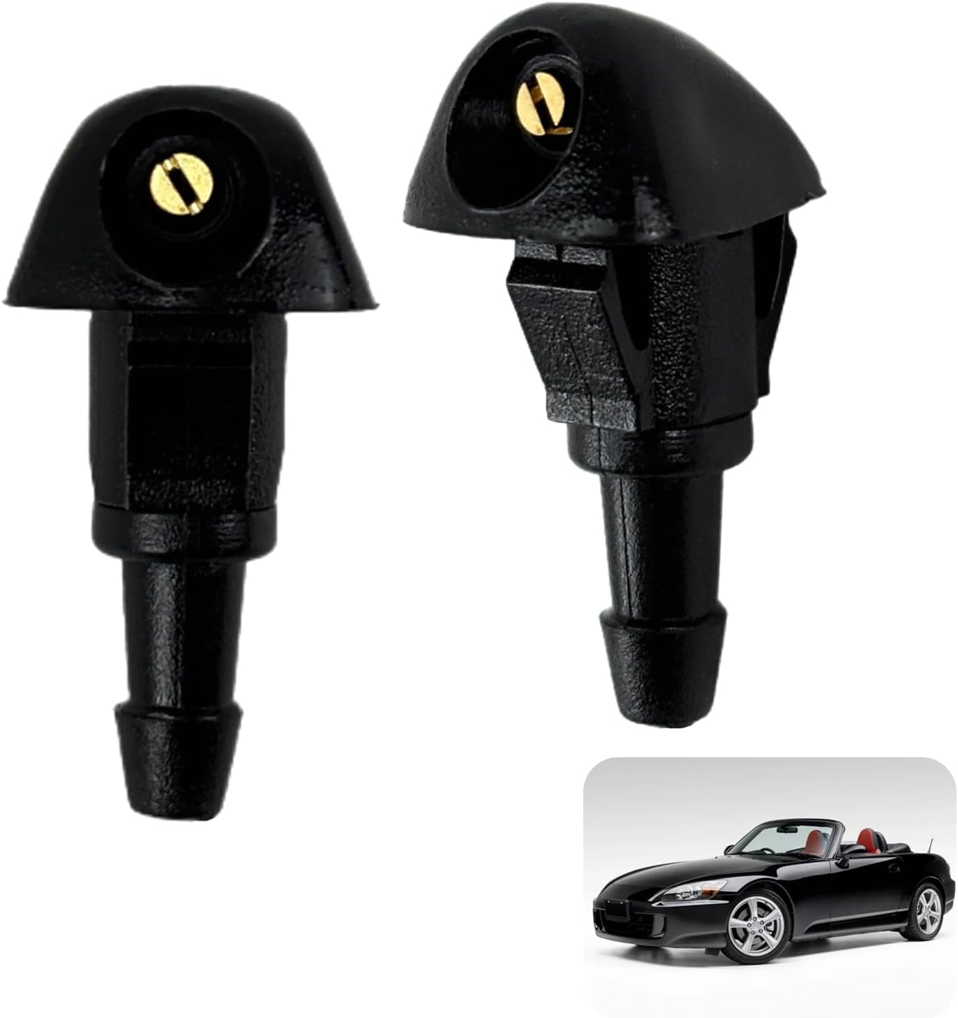 76810-SWA-E01 Front Windshield Washer Nozzles 2PCS Compatible with 1987-2011 Honda Civic Accord VII Prelude S2000 HR-V CR-V FR-V | 1994-2006 Acura RL RSX TSX Integra Replaces# 76810-S2A-A013