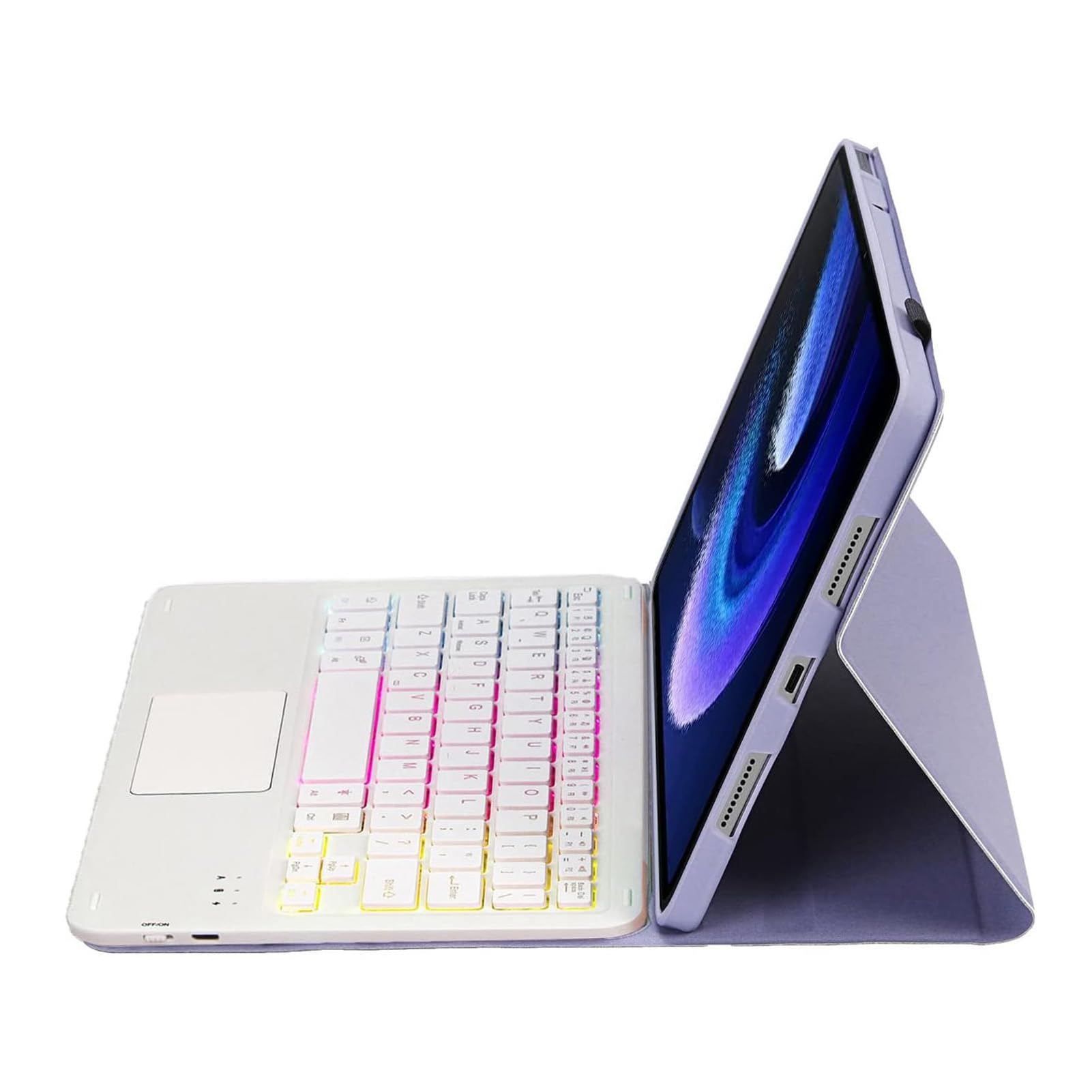 Etui na klawiaturę do Bezprzewodowa Klawiatura Bluetooth z osłoną ochronną dla Mi Pad 6 6 Pro, Przenośna Podstawka ze Skóry PU z wyjmowaną magnetyczną klawiaturą