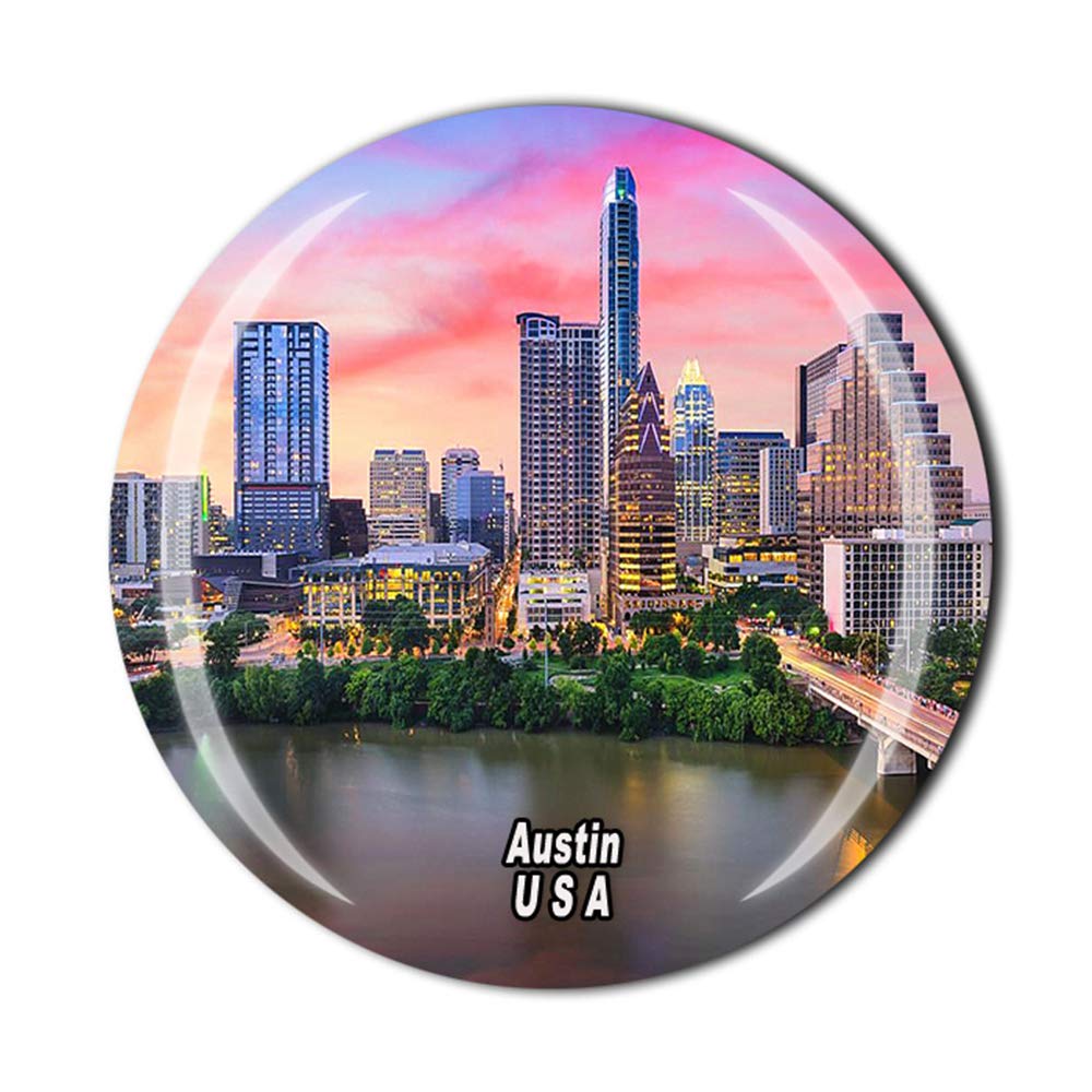 Austin Texas USA America Fridge Magnet Souvenir Gift Crystal Magnetic Sticker Collection