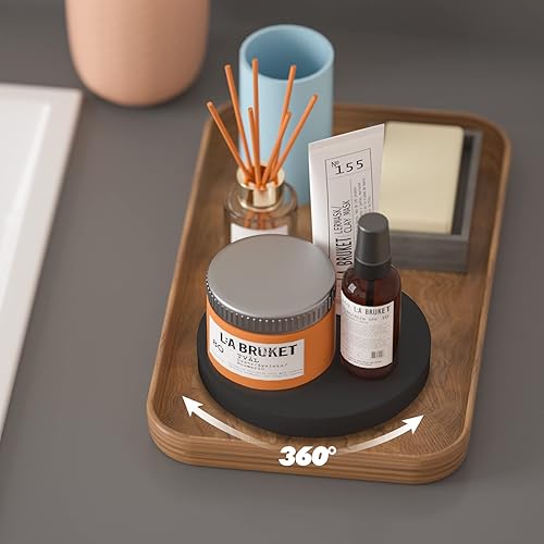 Miniatura 4 de Lazy Susan - Organizador giratorio resistente de 6 pulgadas con rodamientos de bolas de acero para pasteles, armarios de cocina, monitor, TV,