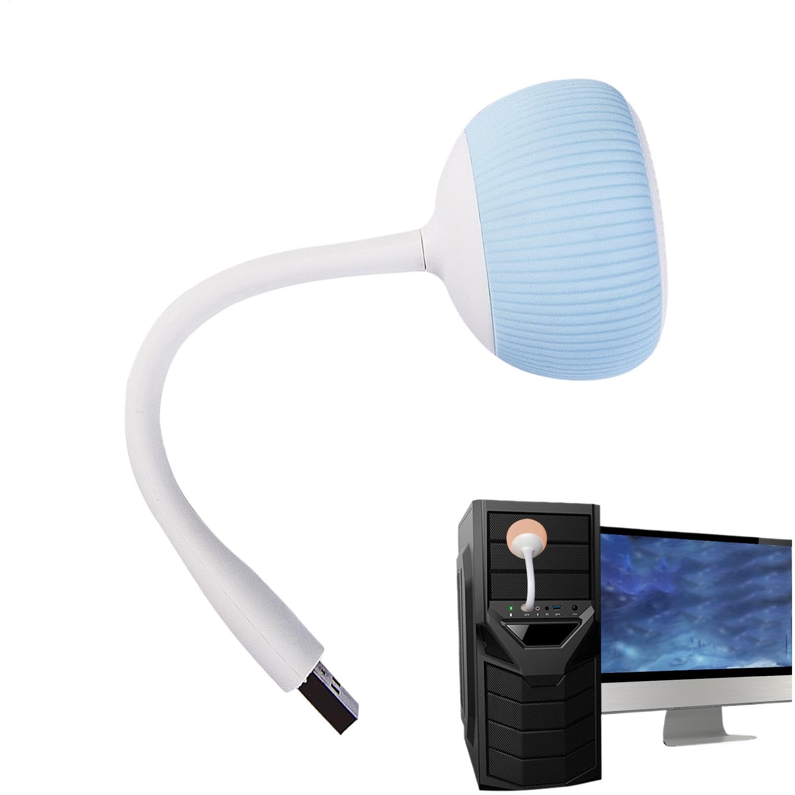 Altavoces de computadora USB barra de sonido de escritorio pequeña con cable flexible 8