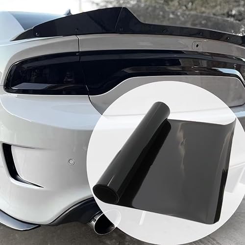 Miniatura 6 de Película de vinilo negro oscuro de 72 x 12 pulgadas para faros delanteros de automóvil, luces antiniebla, tintado, calcomanías autoadhesivas para