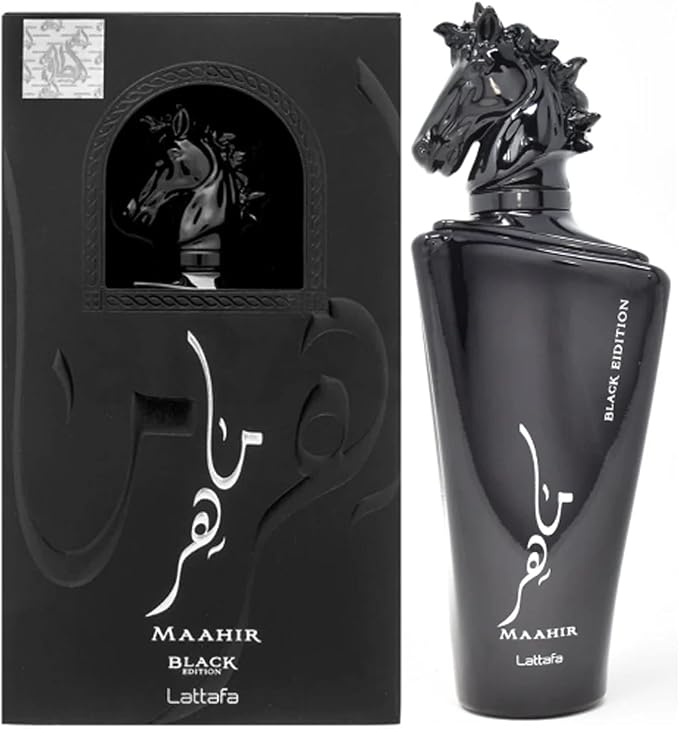 Maahir Black Edition Perfume 100 ml EDP - Fragancia Árabe Unisex de Larga Duración