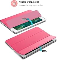 Vista 7 de MoKo Funda para iPad 9.7 2018/2017 de 5ª/6ª Generación, Funda delgada y ligera con soporte, con protector trasero translúcido esmerilado para iPad