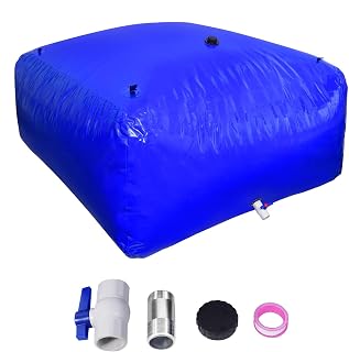 Water Bladder Tank - Foldable Water Container Bag with Valve - Portable Storage Barrel, Large Capacity Reservoir for Outdoor Watering RV Car Camping