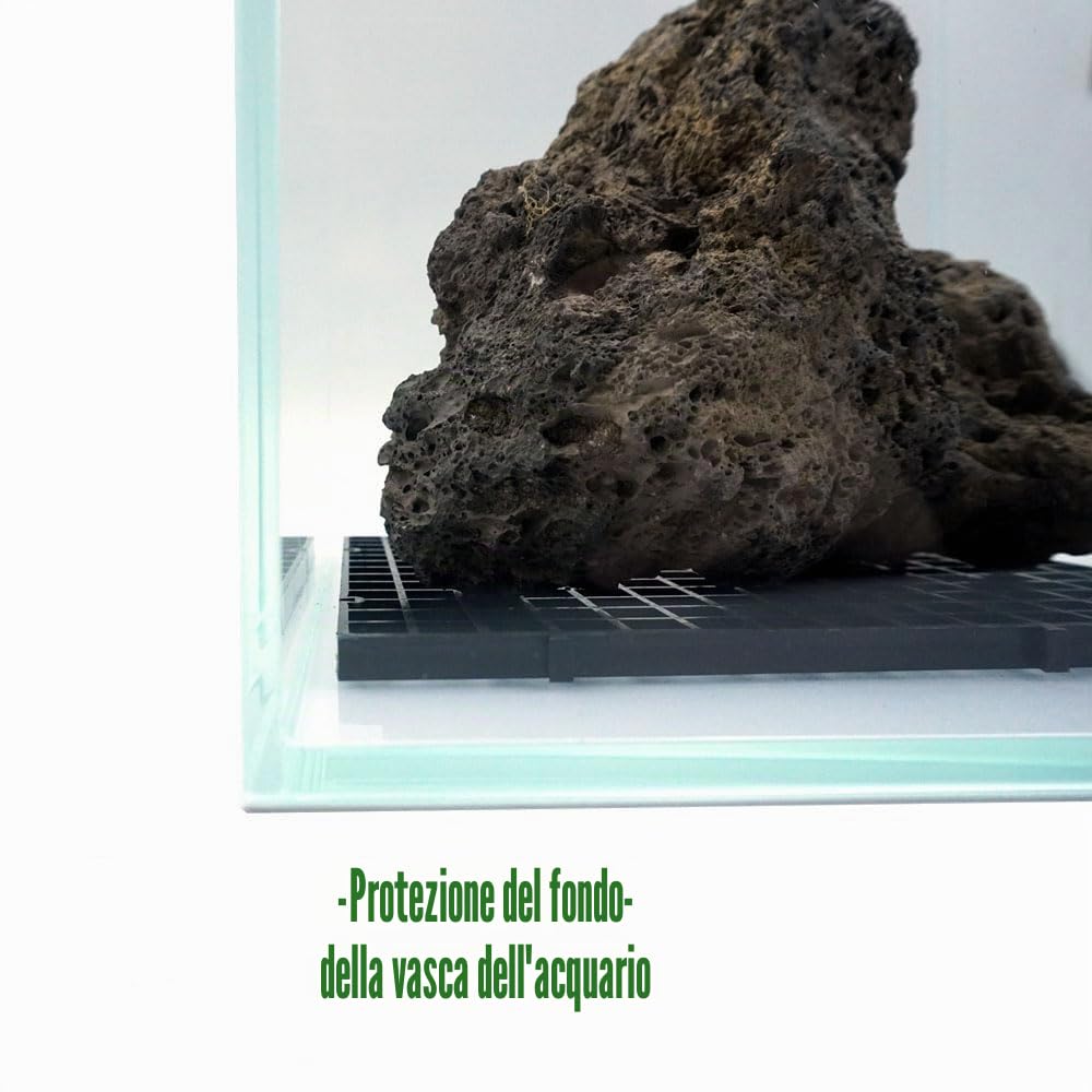LINLAN 12Pcs 30 x 30 cm(11.8x11.8in) Griglia per Acquario in plastica, divisore per Acquario, per filtrare e Proteggere Il Fondo Fai da Te