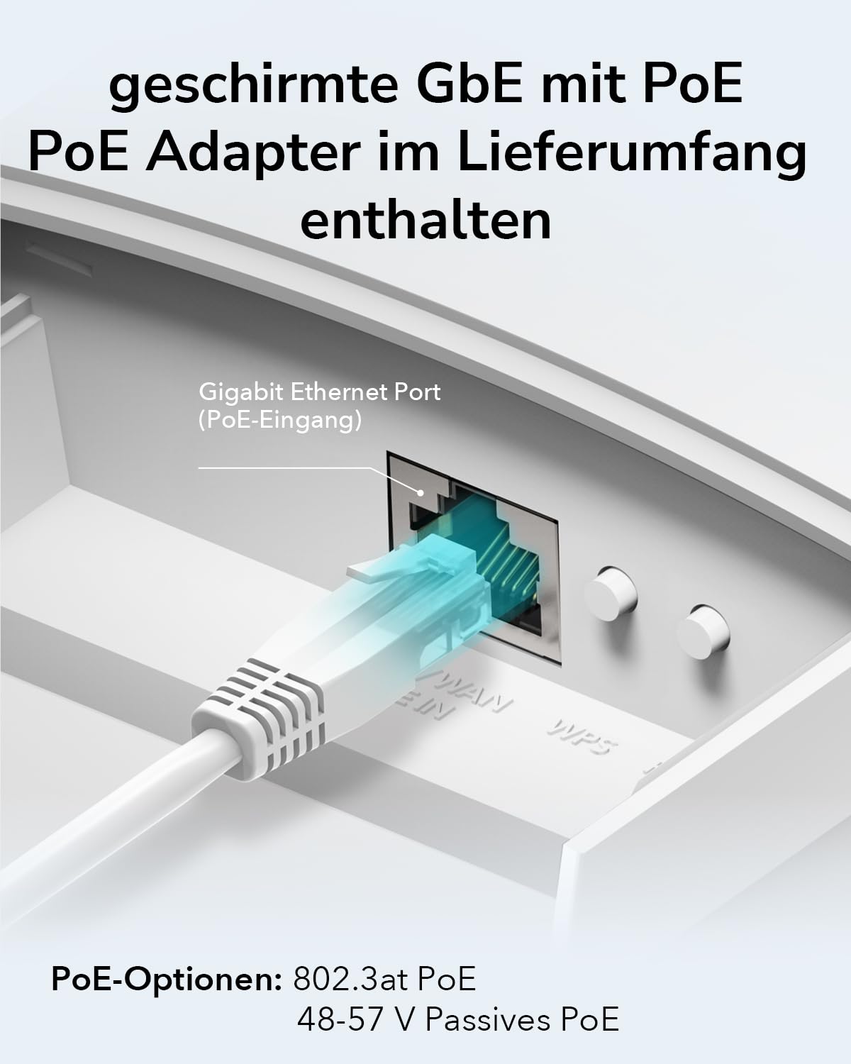 Cudy Outdoor AX3000 High Power WiFi 6 Access Point, IP65 wetterfest, Externe High Power FEMs, Gigabit RJ45 Ports, unterstützt 802.3at oder 48~57V Passive PoE, Blitzschutz, MU-MIMO