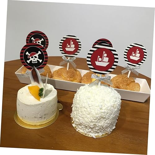 Miniatura 3 de ABOOFAN 60 piezas de decoración de pasteles pirata palillos de dientes sándwich de Halloween Insertar pastel cumpleaños cupcakes toppers Halloween