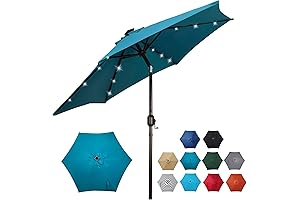 Blissun Solar Umbrella: The Ultimate Illuminated Retreat for Your Porch