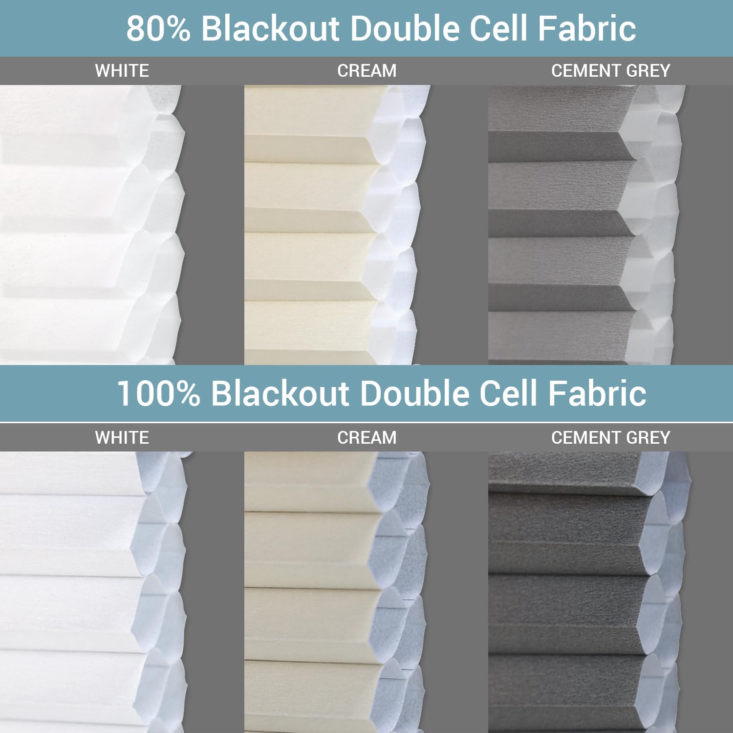 SmartWings Indoor Room Cellular Honeycomb Shades, Fabric Samples