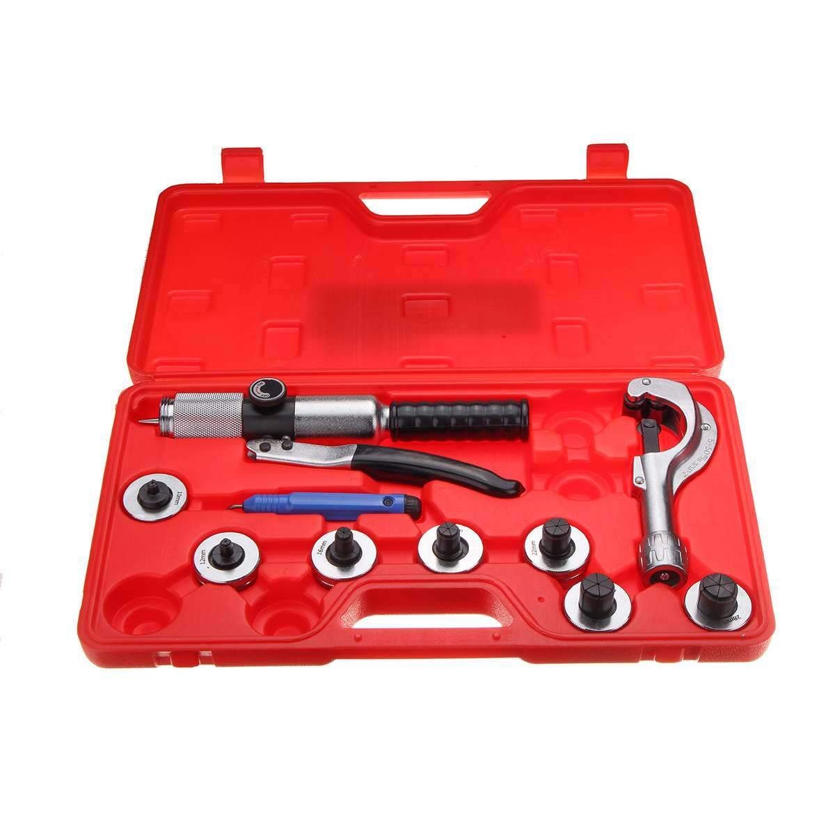 Zestawy kluczy CT-300A zestaw narzędzi do ekspandera rur chłodniczych hydrauliczny ekspander rur 3/8 "do 1-1/8" lub 10-28mm ODwith 7 głowic ekspandera stemple ręczne