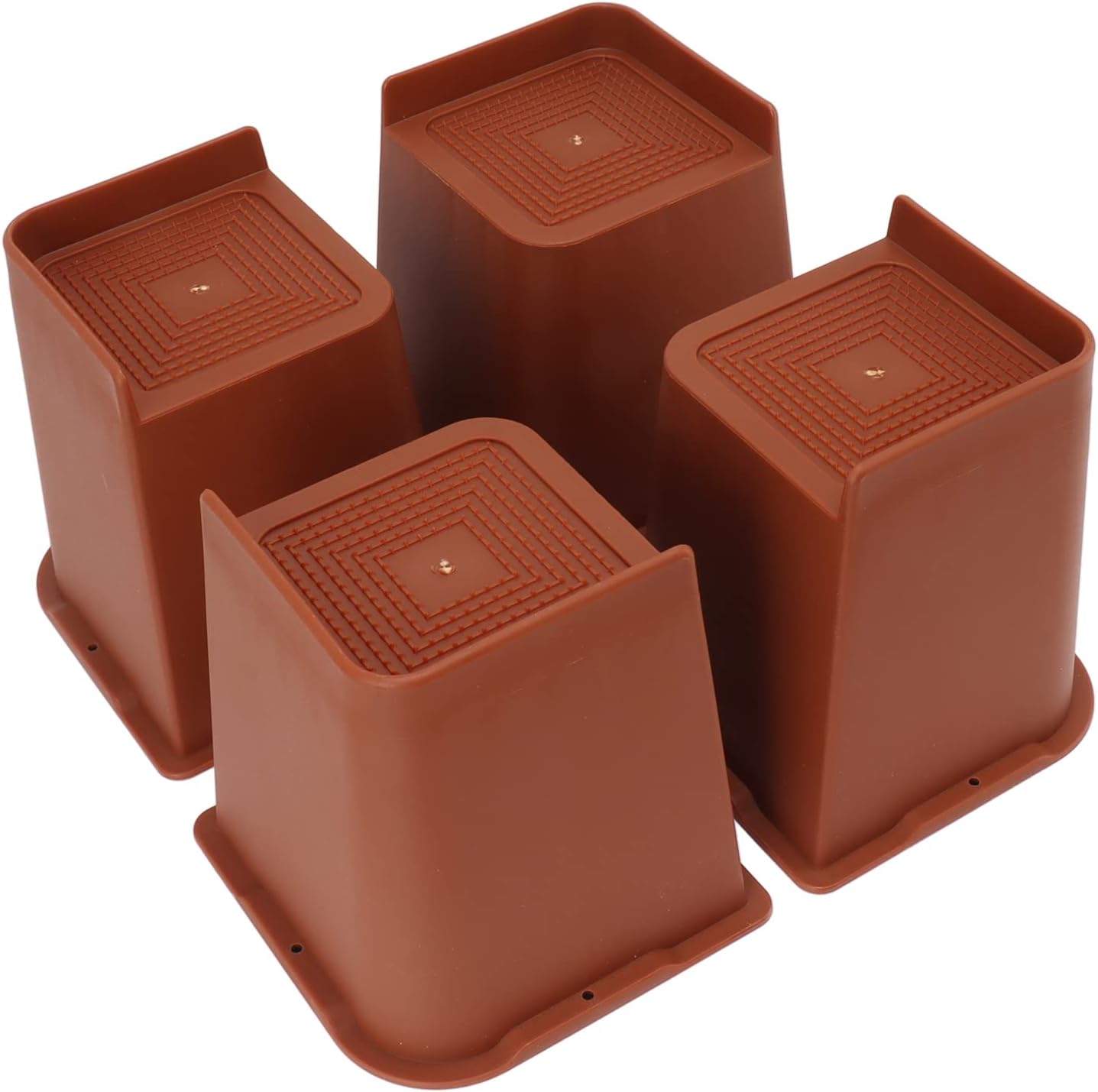 Bed Chair Riser 6 Inch Heavy Duty L Shaped Furniture Raiser 4PCS Anti Slip Extra Height - Durable ABS Material, Stackable Design, Ideal for Bedroom and Living Room