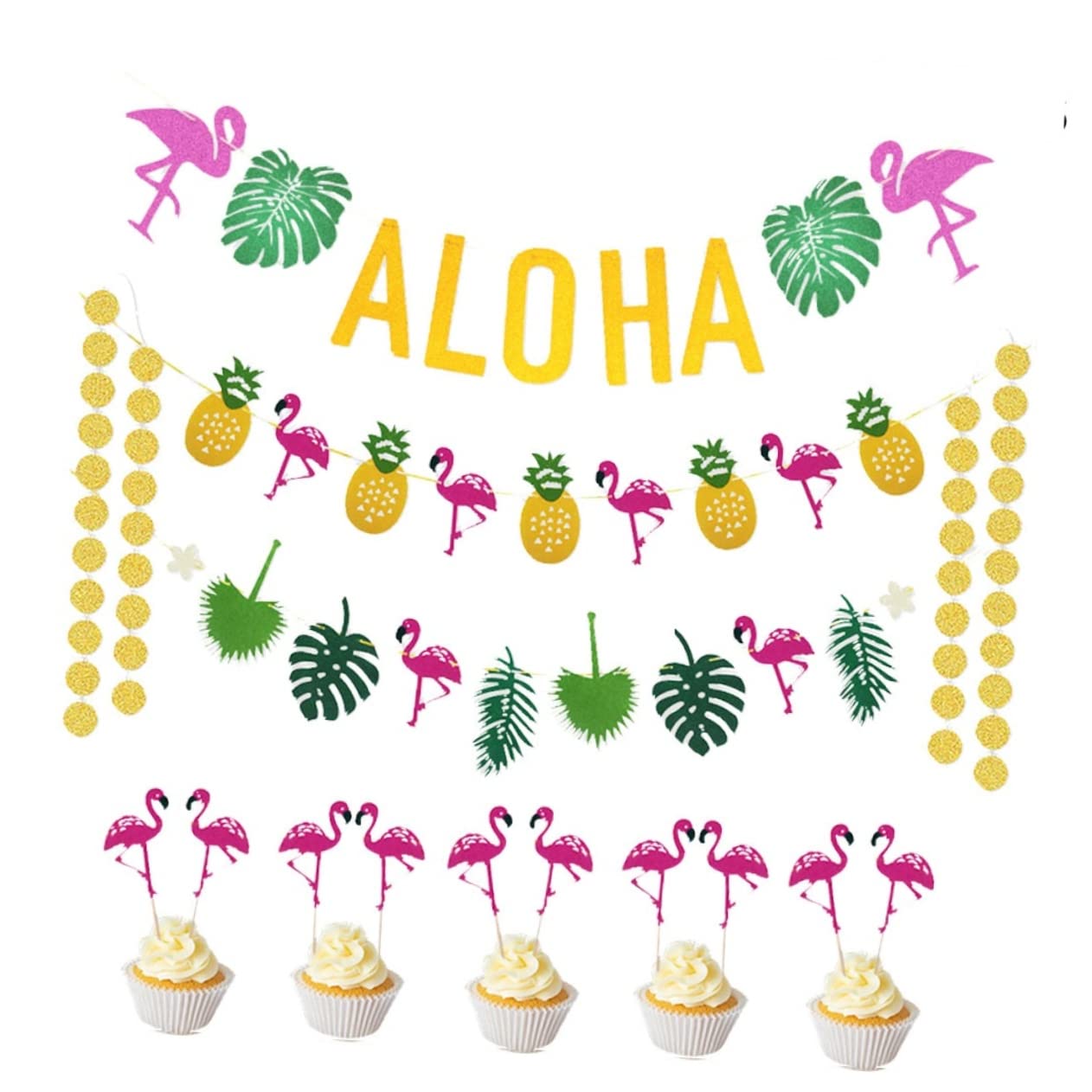 Toyvian 3stücke Hawaiian Party Deko Mit Aloha Girlande Tropischen Accessoires Und Bunten Anhängern Für Sommerfeste Gartenpartys Und Strandveranstaltungen Teiliges Für Fröhliche Feiern