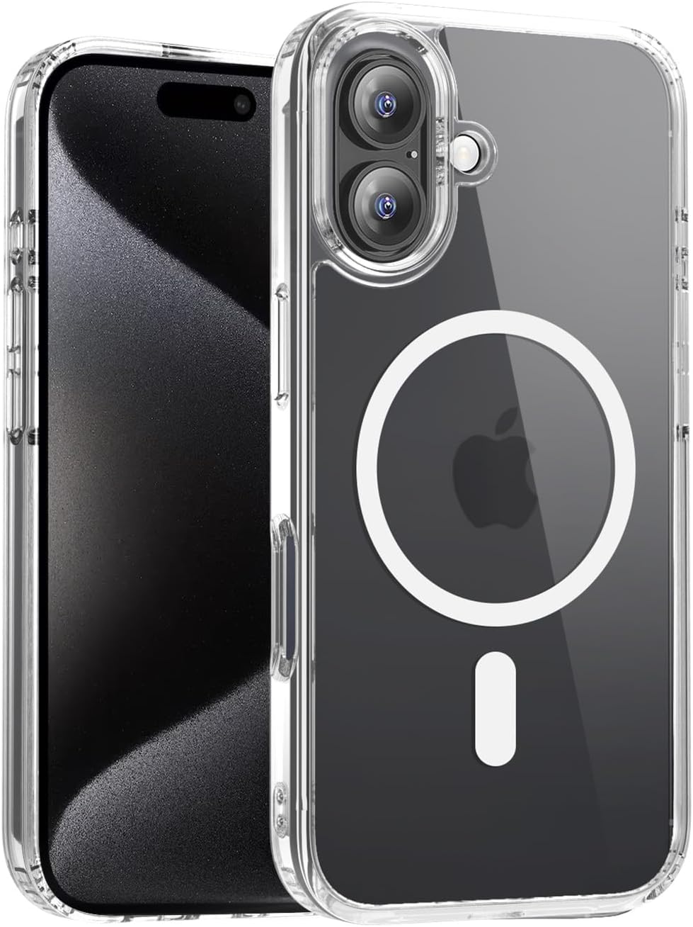 FBKOQKUfor iPhone 16 Plus Case, Compatible with MagSafe, Military Drop Protection,Magnetic Phone Case for phone 16 Plus cases,Clear