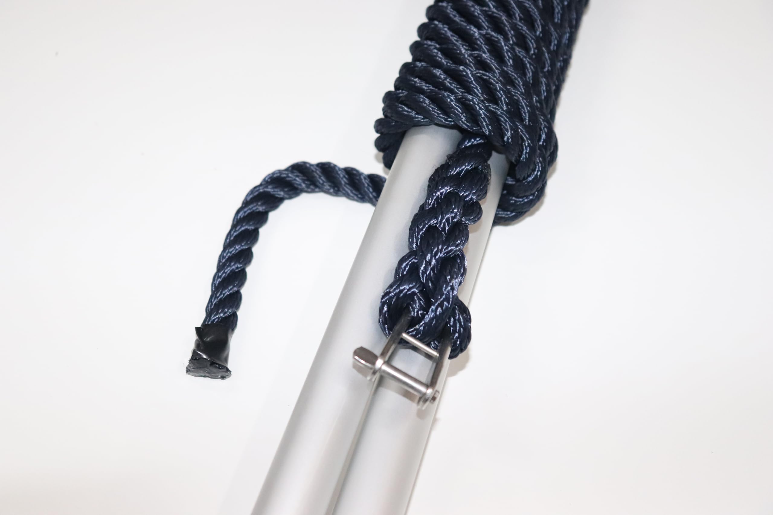 Pasamanos de Aluminio, Candelero con Cuerda Azul, Barandilla para Pasarela de Barco de 2 Metros, Ligero, Alta Resistencia y Elegante