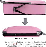 Vista 42 de BAGAIL 4 juegos/6 juegos/8 cubos de compresión para embalaje, accesorios de viaje, organizadores de embalaje expandibles (malla cuadrada, 06-beige)