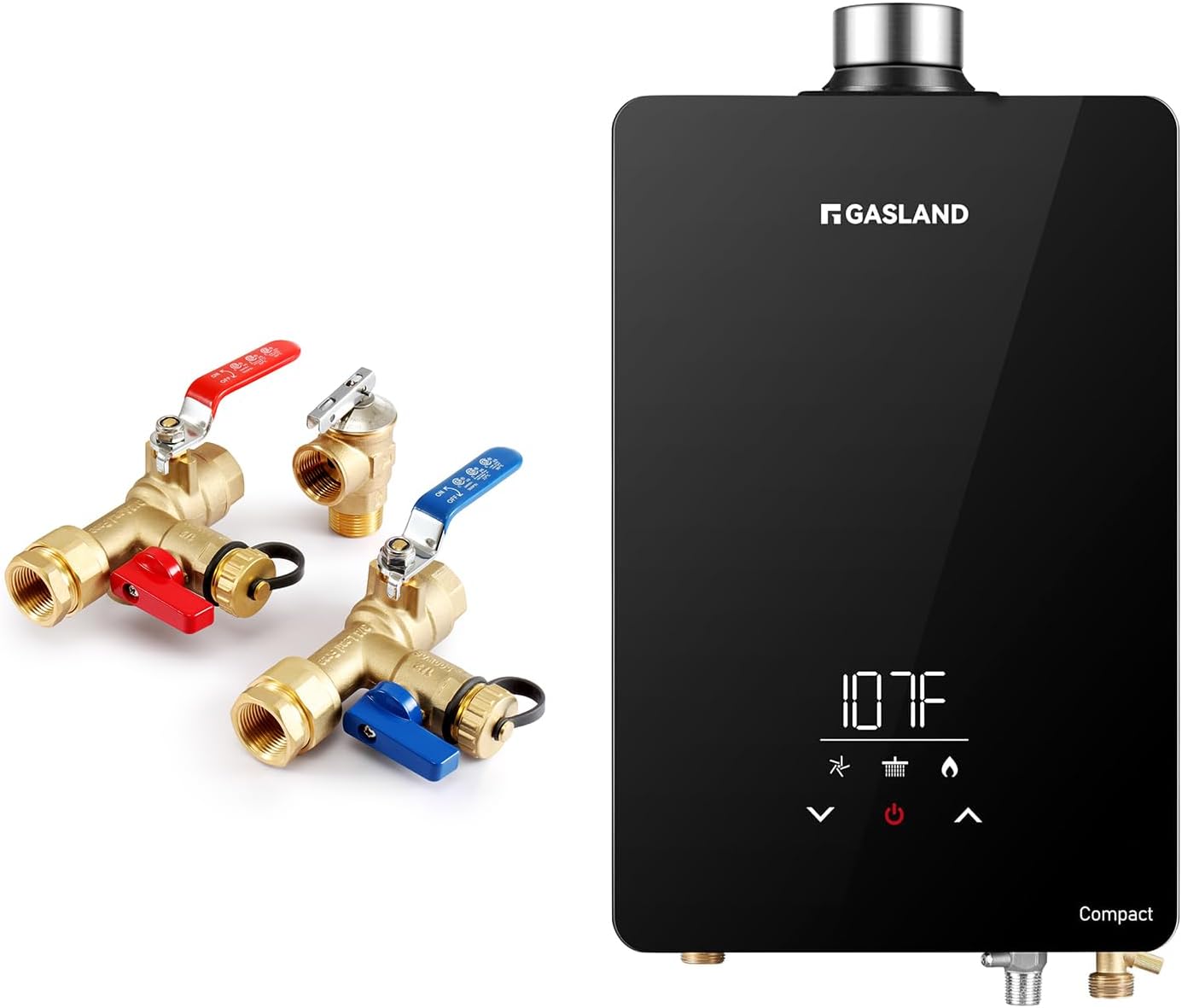 Natural Gas Tankless Water Heater, GASLAND CG422NG Up to 4.22 GPM 102000 BTU Indoor Installation Instant Residential Natural Gas On-demand Tankless Hot Water Heater,3/4 Inch IPS Isolator Tankless Wate
