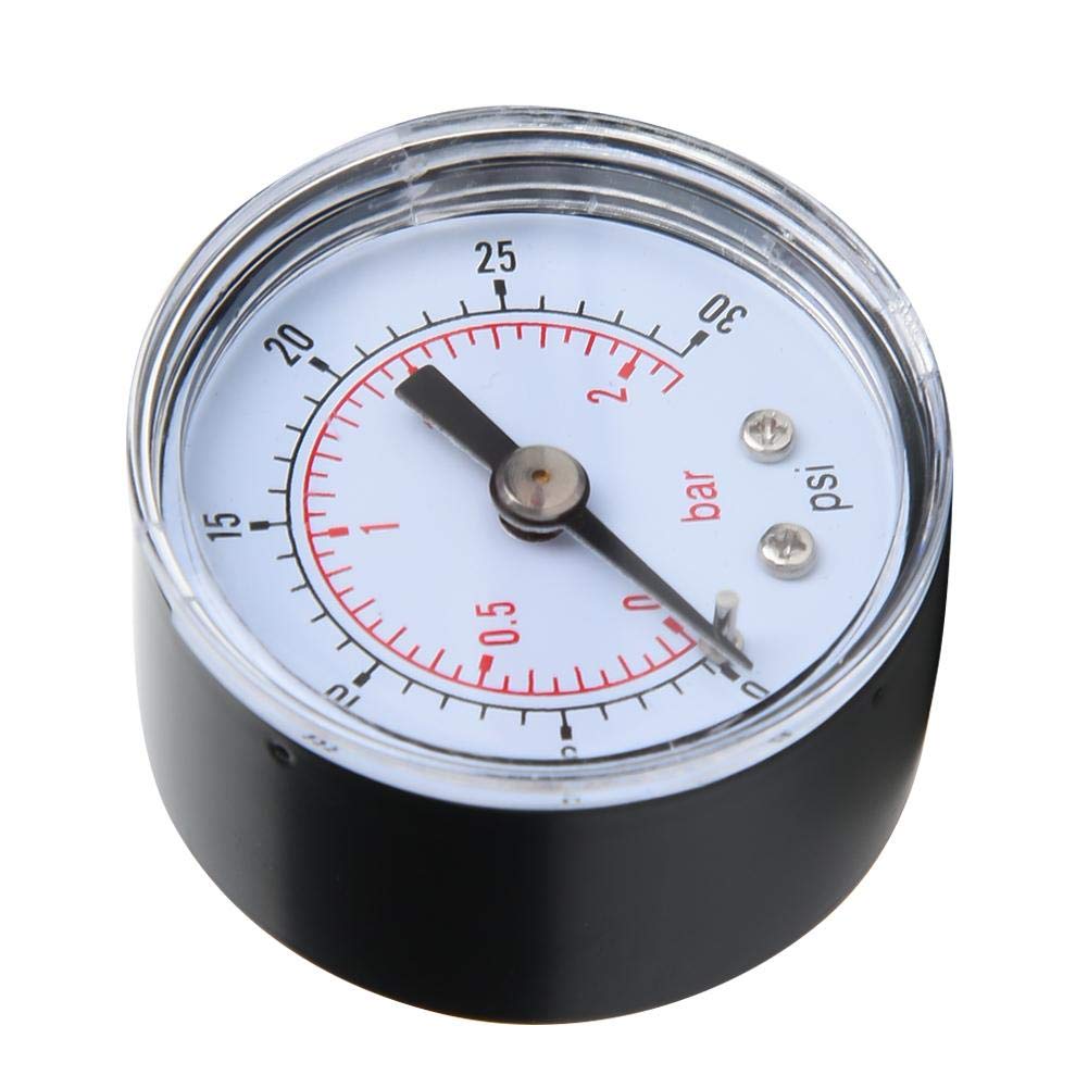 Mechaniczny manometr do, Manometry i odkurzacze Manometry Powietrza Olej Woda BSPT 1/8 cali Powrót połączenia (0-30psi,0-2bar)