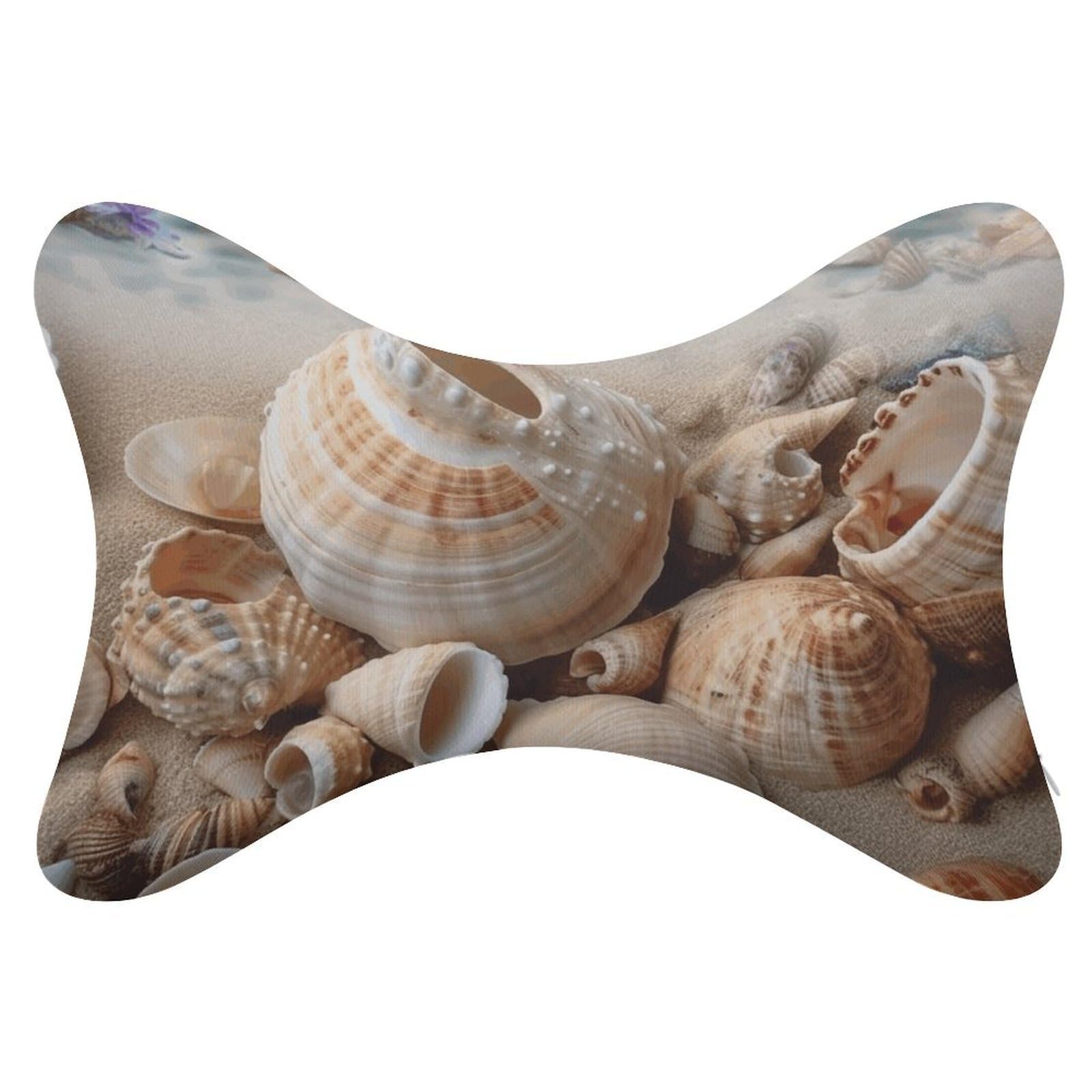 Adfgyerh Style Seashells By The Seashore Pillow ，Memory Foam Pillow Core，Cushion,Provide Neck Support，Car Pillows For Travel Car Seats And Home Offices.