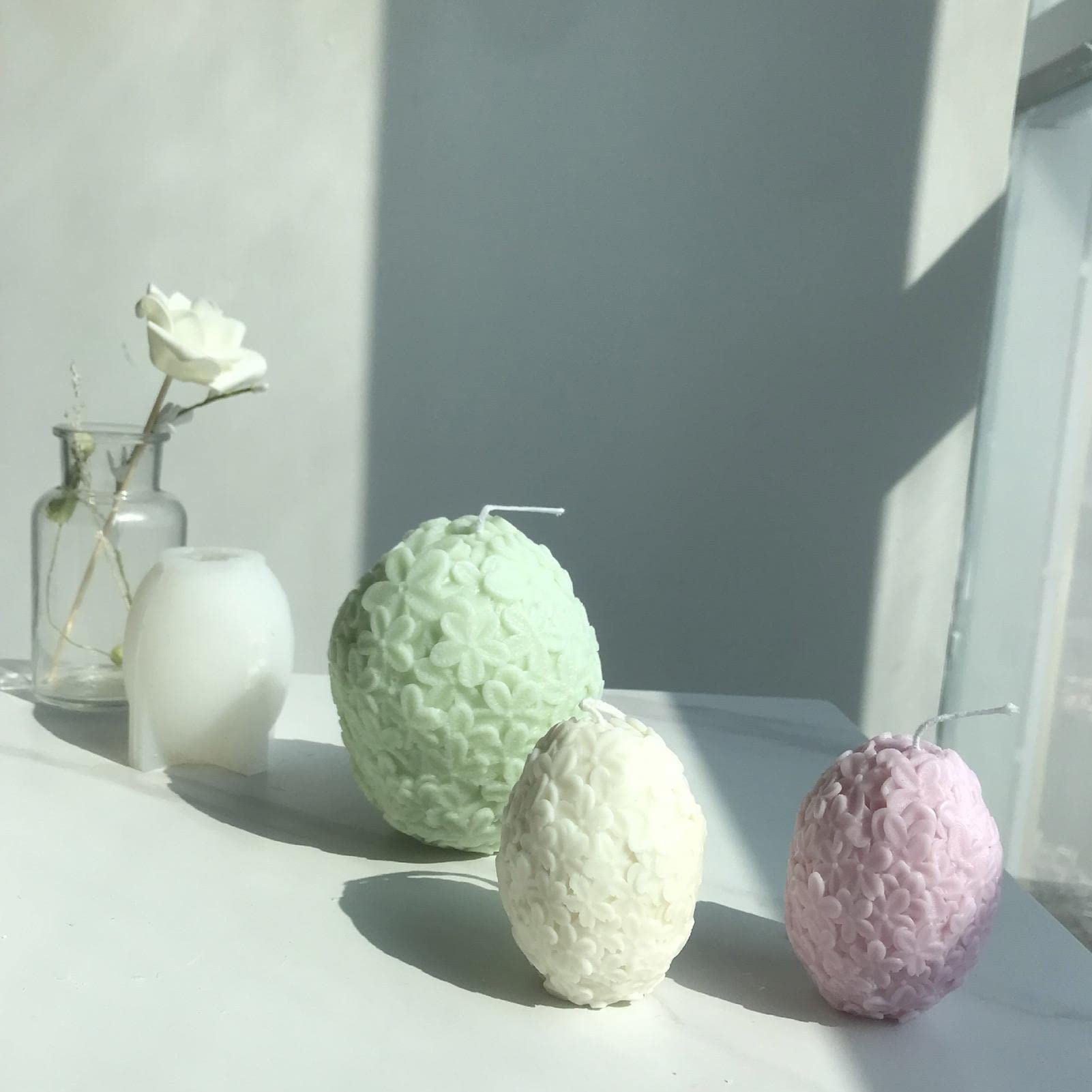 5 moldes de silicona con forma de flor 3D, molde de silicona con forma de flor de bola artesanal, moldes de jabón de silicona, moldes hechos a mano, moldes de jabón que hacen accesorios