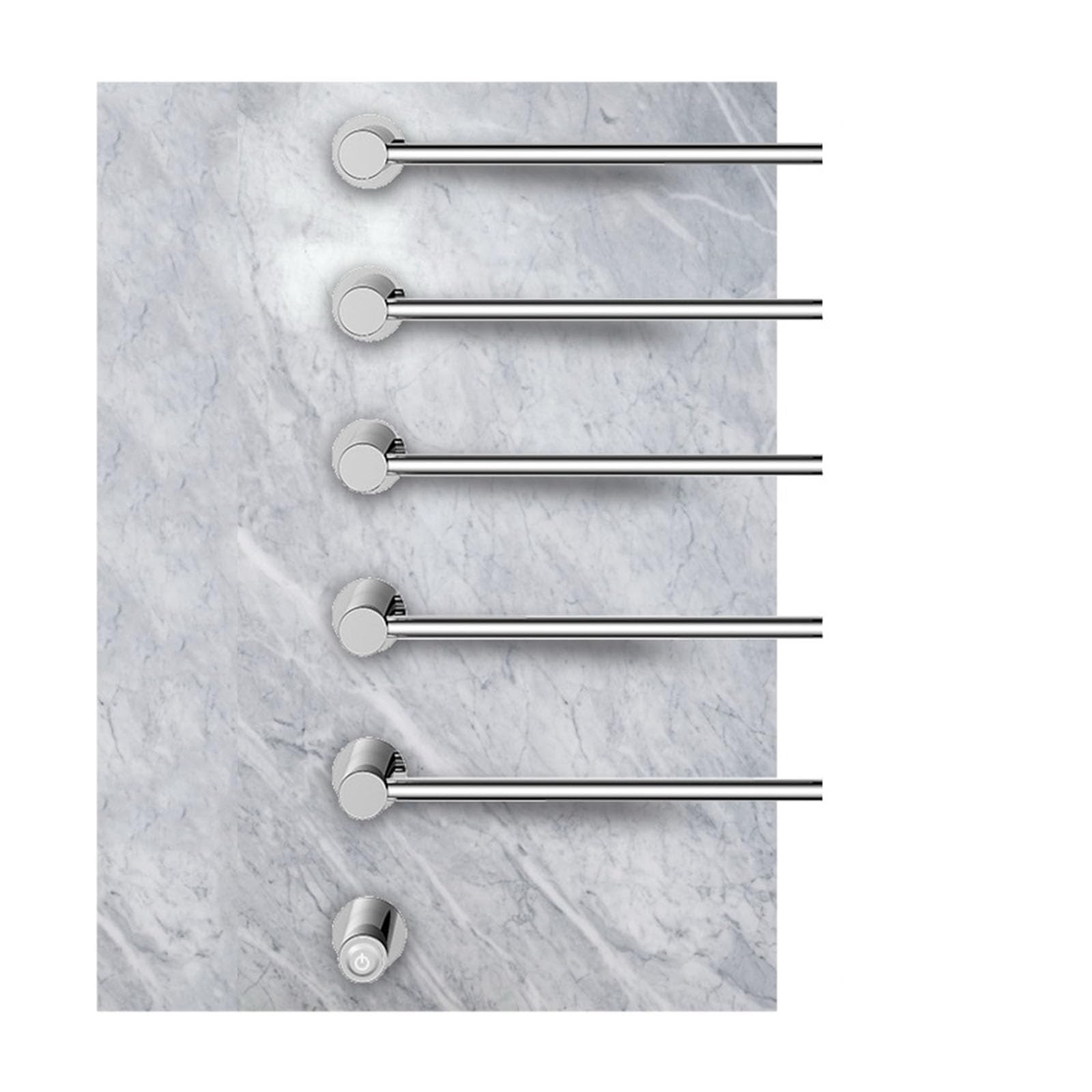 asdchZen Black,05 Rods,Heated Drying Rack Constant Temperature Control,Wall Mounted S For Bathroom,Stainless Steel Heated Towel Rack-Brushed-05 Rods,Brushed-05 rods