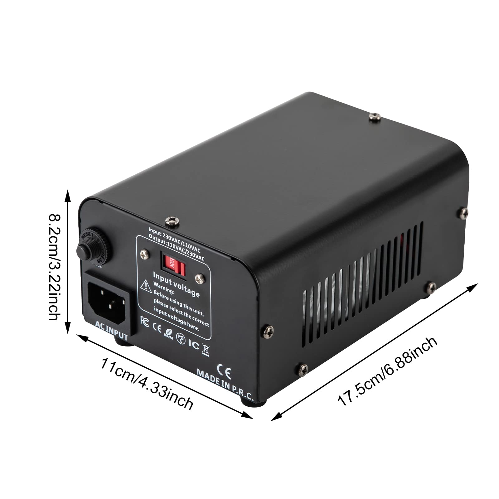 Trasformatore di tensione da 500 VA, inverter con indicatore a LED, piedini di sostegno: 220 – 240 V, uscita: 100 – 110 V, trasformatore per computer portatili, lame da raso, console di gioco