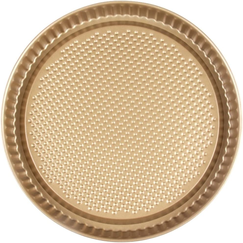 10.5-inch Pizza Plate Non-Stick Carbon Steel Pizza Deep Baking Pan Baking Home Baking Tray Striped Pizza Tray