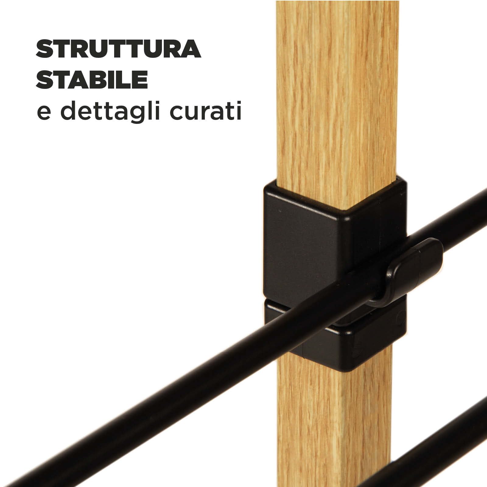 VITAPUR Stendibiancheria pieghevole, asciugabile a più livelli, asciugabiancheria 69 x 136 x 69 cm, fino a 20 kg, asciugabiancheria ideale per piccoli appartamenti, ruote stabili