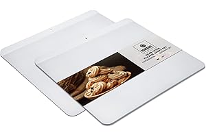 HONGBAKE Premium Non-Stick Flat Baking Sheet (2 Pieces, Large, Edge-Free)