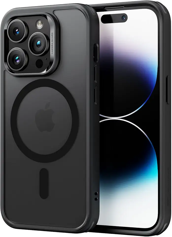 ESR para iPhone 14 Pro capa, compatível com MagSafe, proteção de nível militar, resistente ao amarelecimento, parte traseira resistente a arranhões, Preto fosco