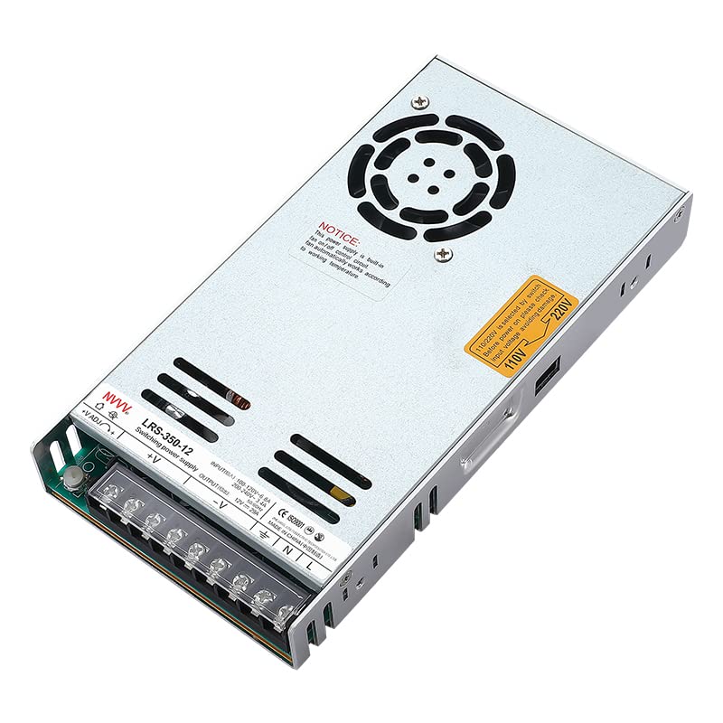 Amazon | NVVV LRS-350-12 スイッチング電源 12V 29Amp 密閉型切替可能