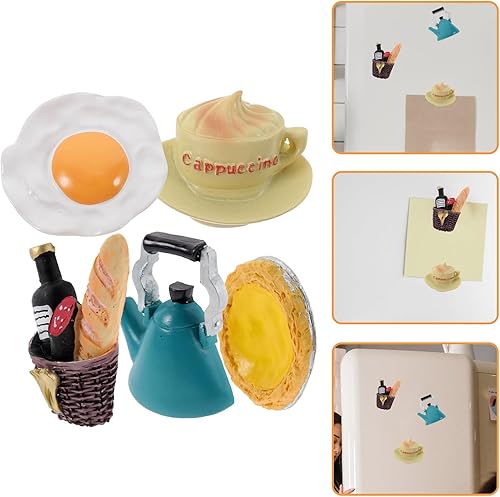 Miniatura 2 de 5 imanes para refrigerador de alimentos de resina 3D lindos imanes de nevera de alimentos para nevera, pan y tarta de nevera, imanes en forma de