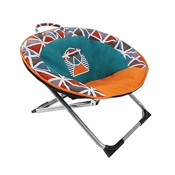 Professional Folding Pets Puppy Mini Saucer Moon Chair Round Seat Adopt for Soft Durable Canvas 72 * 25 * 50cm / 28 * 10 * 20in