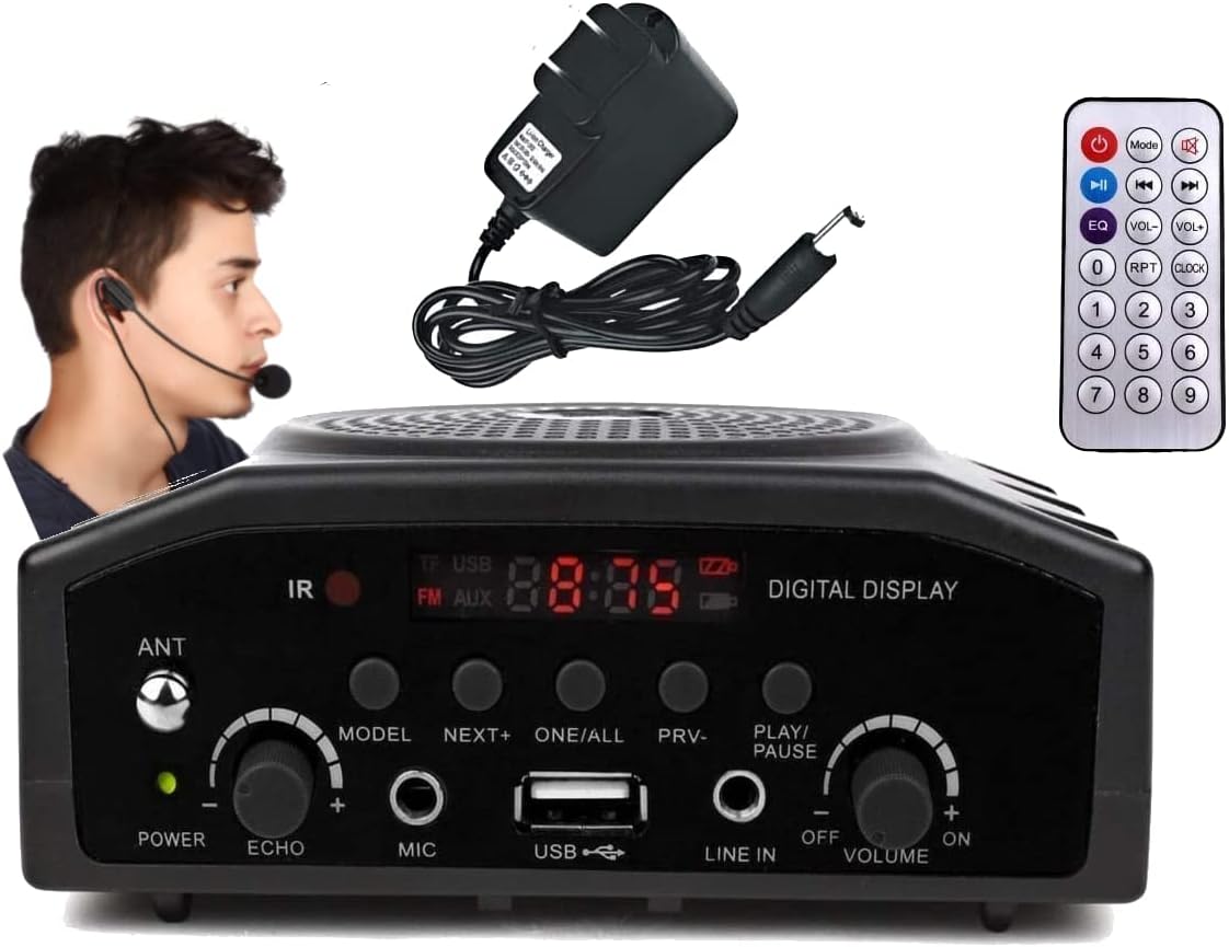 Bluetooth Rechargeable Multimedia Portable Digital Display Speaker with Karaoke Mic MP3, FM, SD Card Support, USB and Aux Cable Support, All Smart Phone-A Unique Teaching Tool