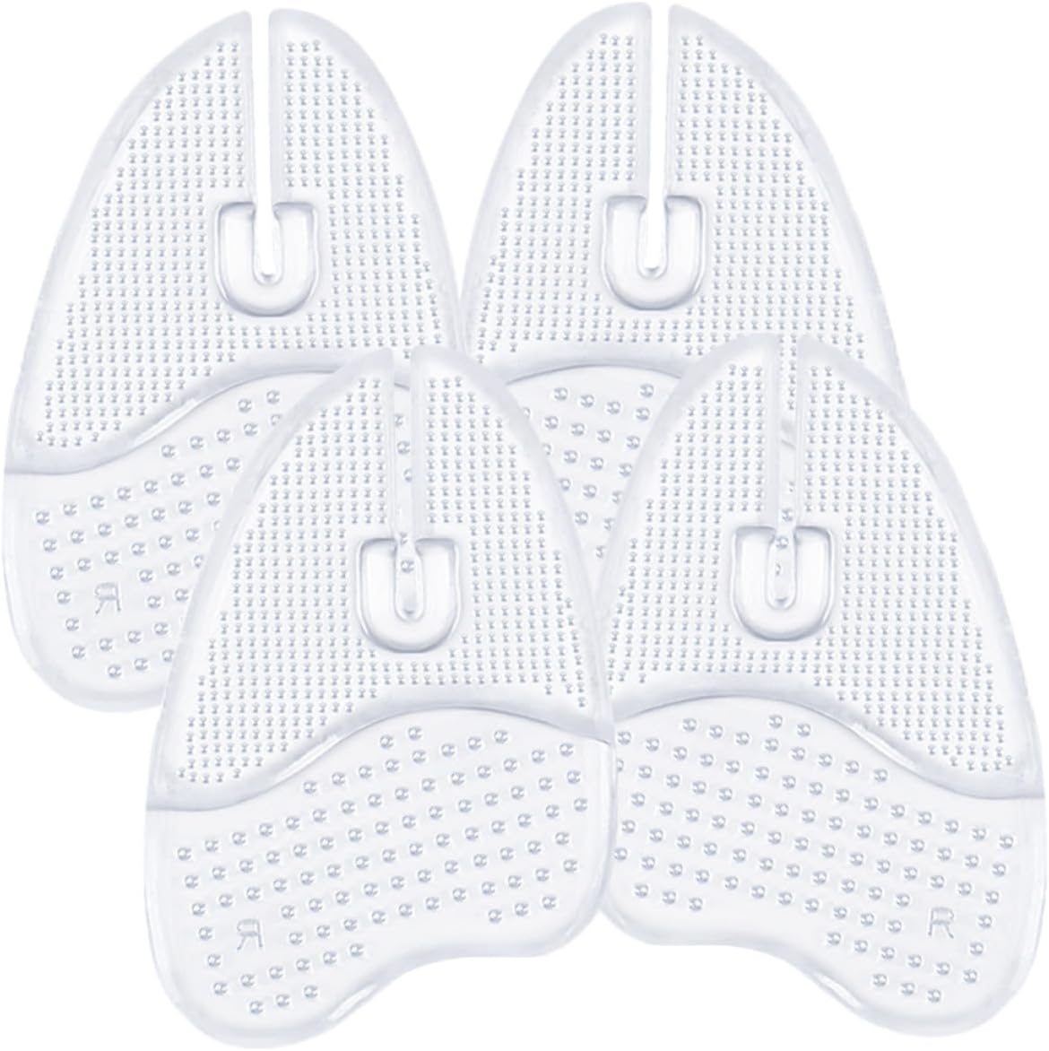 Metatarsal Pads and Forefoot Toe Cushions 2 Pairs Adhesive Ball of Foot Cushions for Women Sandals and High Heels Relief Invisible Half Insoles