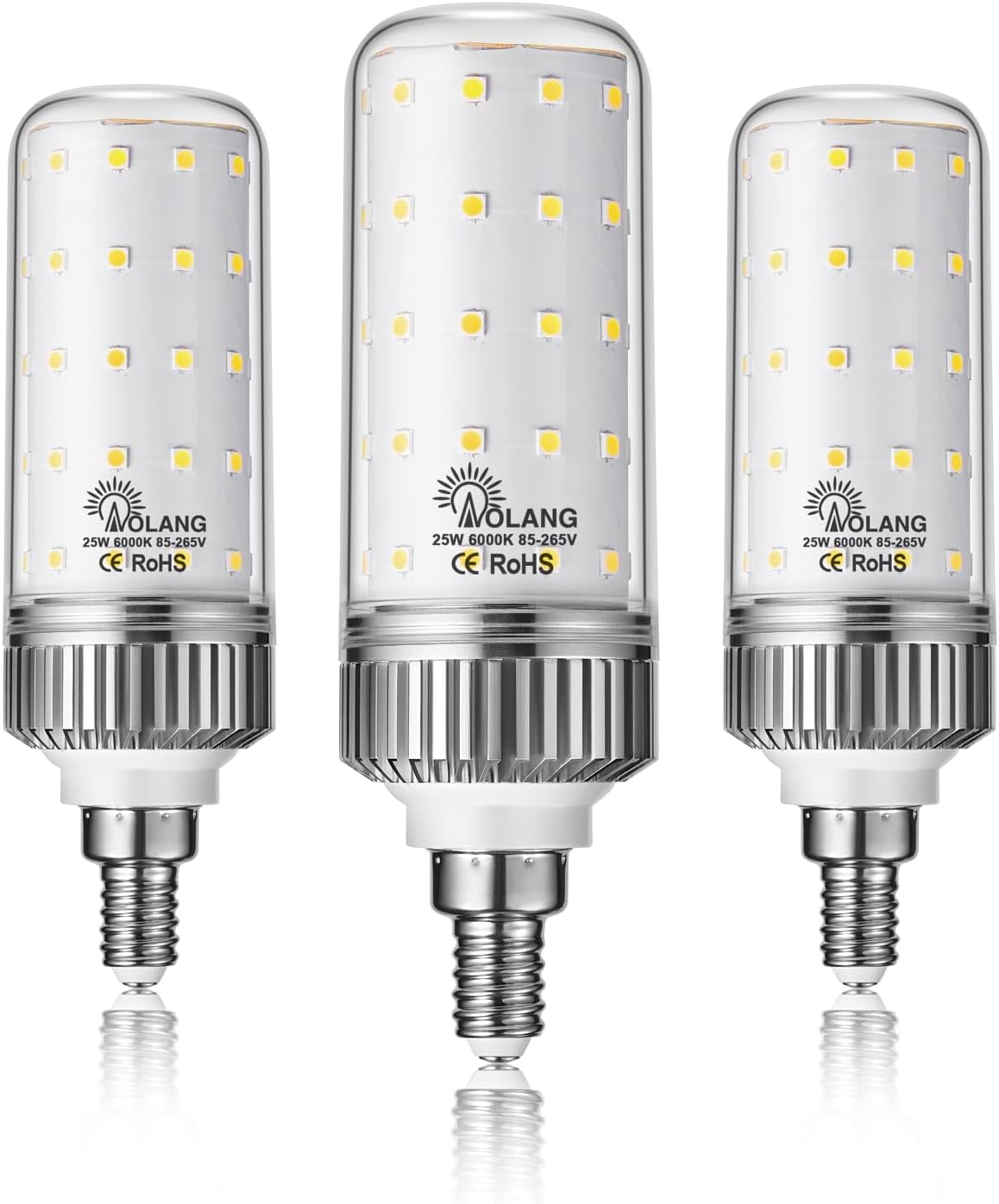 E12 LED Bulbs,25W LED Candelabra Bulbs,200 Watt Equivalent, Daylight White 6000K Chandelier