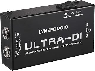 Caixa de injeção direta passiva de alto desempenho Conversor de sinal de áudio balanceado e desequilibrado com interfaces XLR TRS para guitarra elétrica baixo desempenho ao vivo