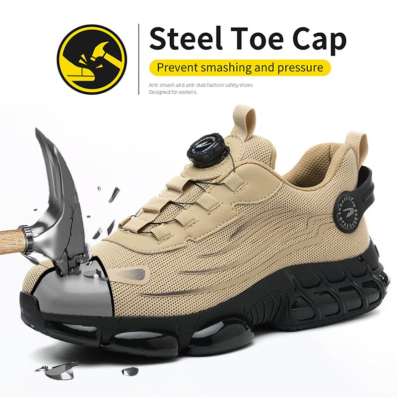 Image of Steel Toe Work Sneakers for Men Women Lightweight Comfortable Industrial & Construction Work Safety Shoes