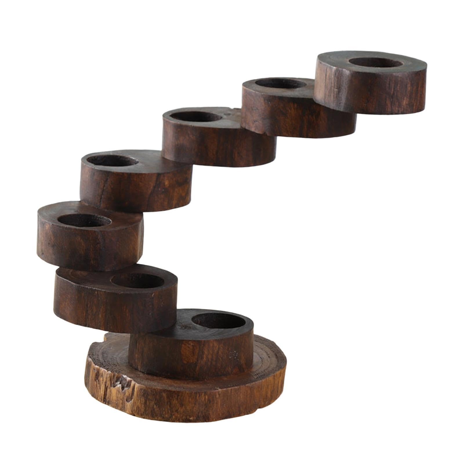 Portacandele Tealight in legno rustico che aggiunge calore agli eventi. Portacandele Tealight in legno Per unico che crea atmosfera. Centrotavola da