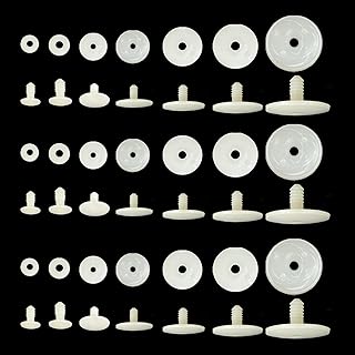 60 Set Plastic Animal Body Joints, 7 Size White Doll Joints for Dolls Bear Making Limbs DIY Crafts