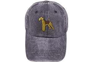 Vintage Washed Hat: The Perfect Gift for Airedale Terrier Enthusiasts
