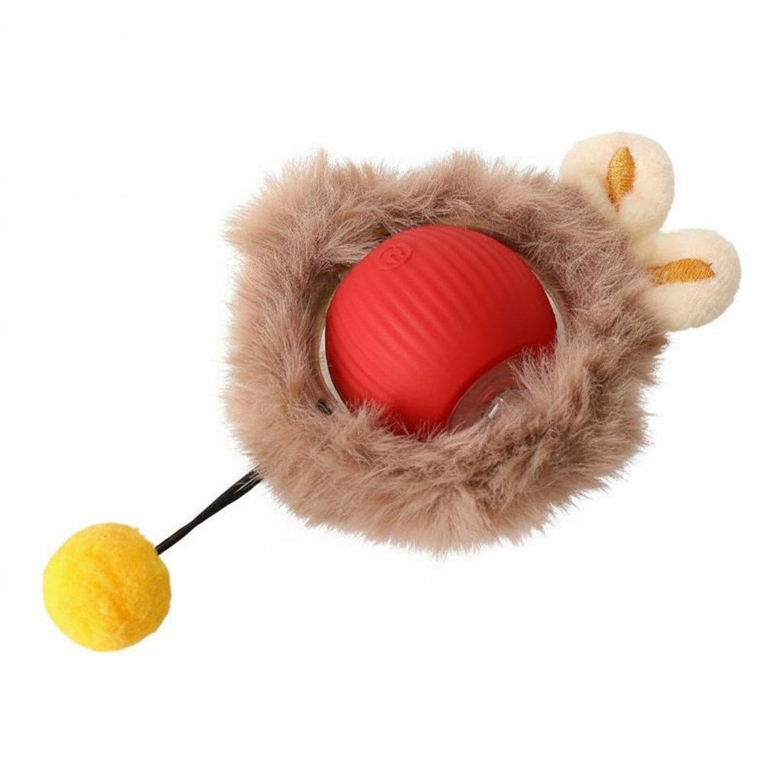 6xFurry Katzenspielzeugball, Flauschige Katzenkugel für Den Boden, 6 Stück