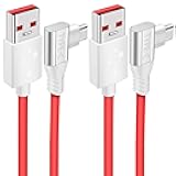 COOYA 2-Pcs for SUPERVOOC Charging USB C Cable 80W for OnePlus 13 15 12 Open 11 10 Pro/Nord 4, Right Angle Warp Dash Charge Cable for OnePlus 8 Pro 7 6, USB A to Type C Fast Data Transfer Cord, 6ft