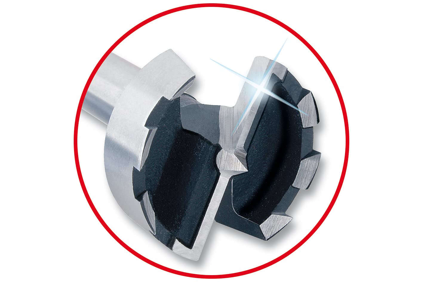 wolfcraft Set di punte Forstner da 5 pezzi I 1002000 I Per la foratura del legno con e senza limitazione della profondità