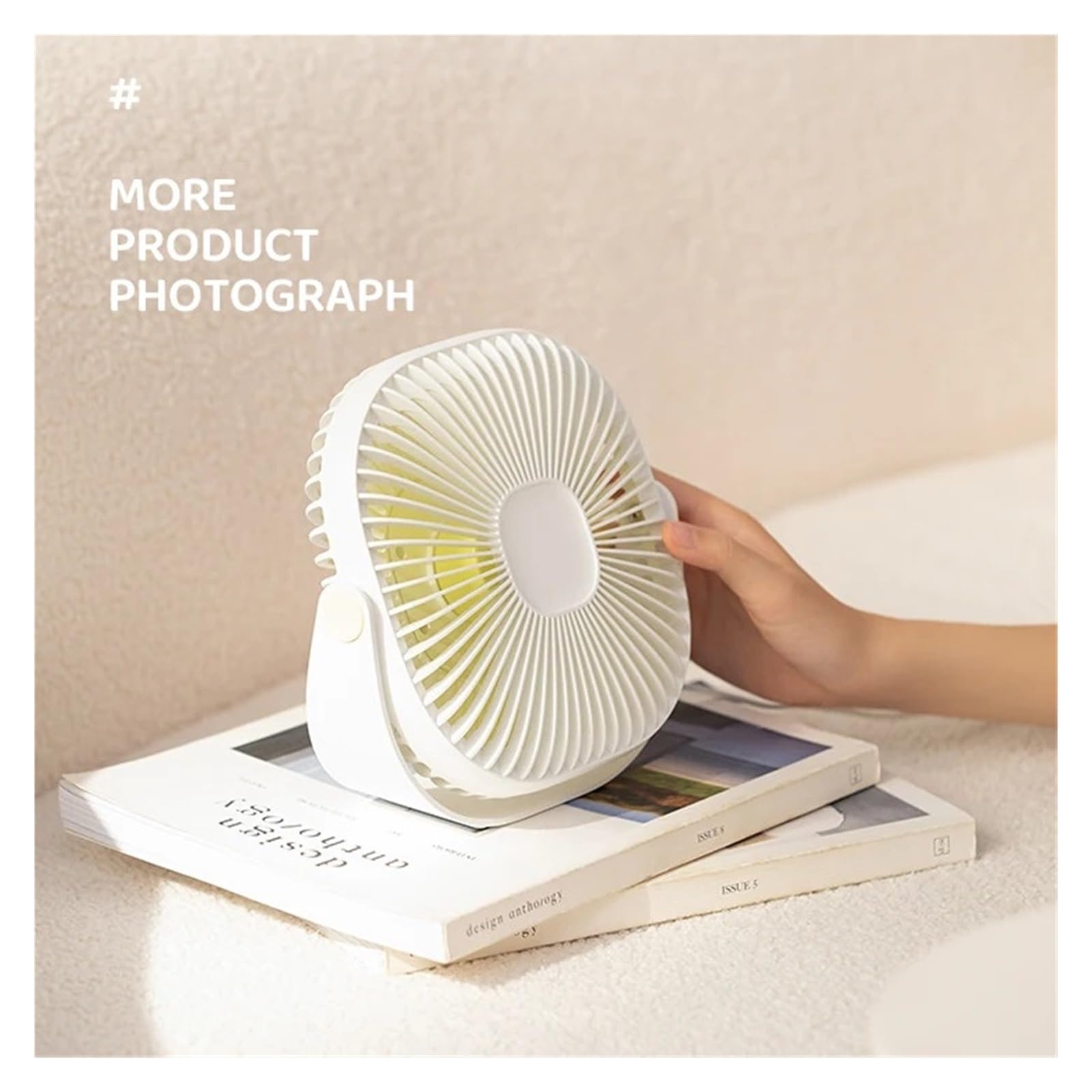 Ventilador pequeño, Mini ventilador de escritorio(Blue)