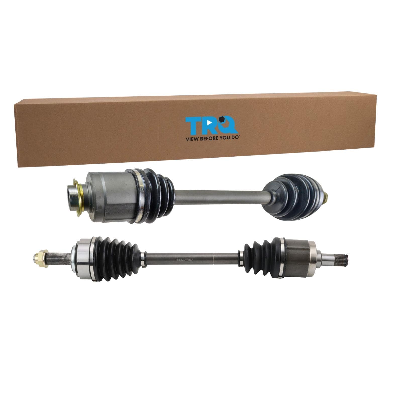 TRQ Front 2 Piece CV Axle Shaft Assembly Set